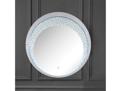 Nysa Mirrored & Faux Crystals Wall Decor (LED) - Ornate Home