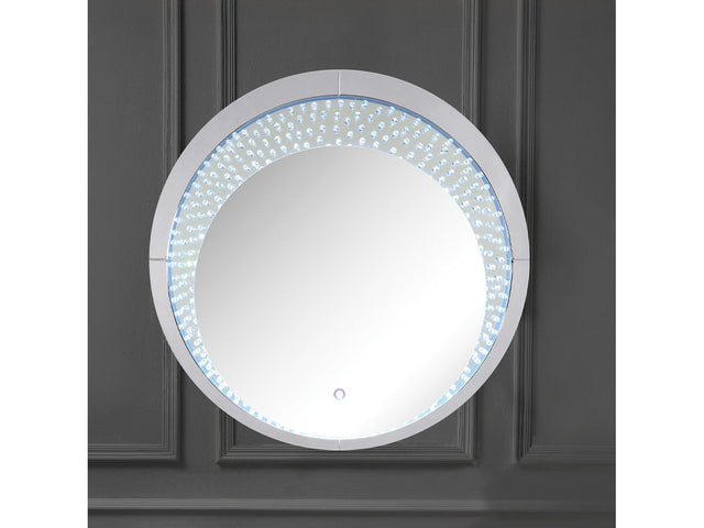 Nysa Mirrored & Faux Crystals Wall Decor (LED) - Ornate Home