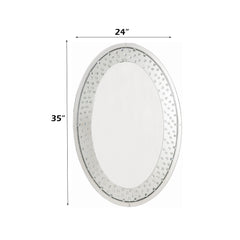 Nysa Mirrored & Faux Crystals Wall Decor - Ornate Home