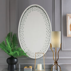 Nysa Mirrored & Faux Crystals Wall Decor - Ornate Home