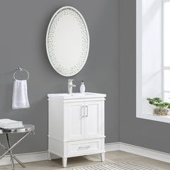 Nysa Mirrored & Faux Crystals Wall Decor - Ornate Home