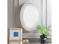 Nysa Mirrored & Faux Crystals Wall Decor - Ornate Home
