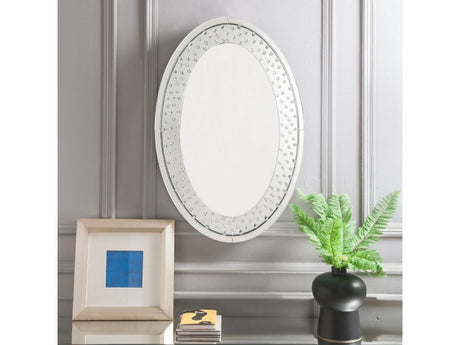 Nysa Mirrored & Faux Crystals Wall Decor - Ornate Home