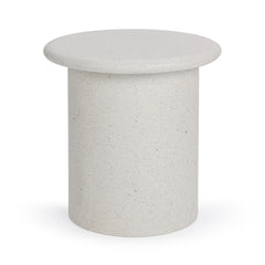 Nysa White Outdoor End Table - Ornate Home