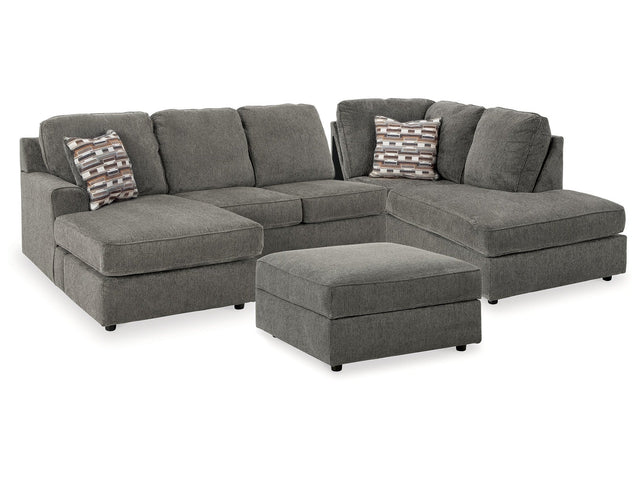 O'Phannon Putty 2-Piece Sectional & Ottoman (Online Special Price) - Ornate Home