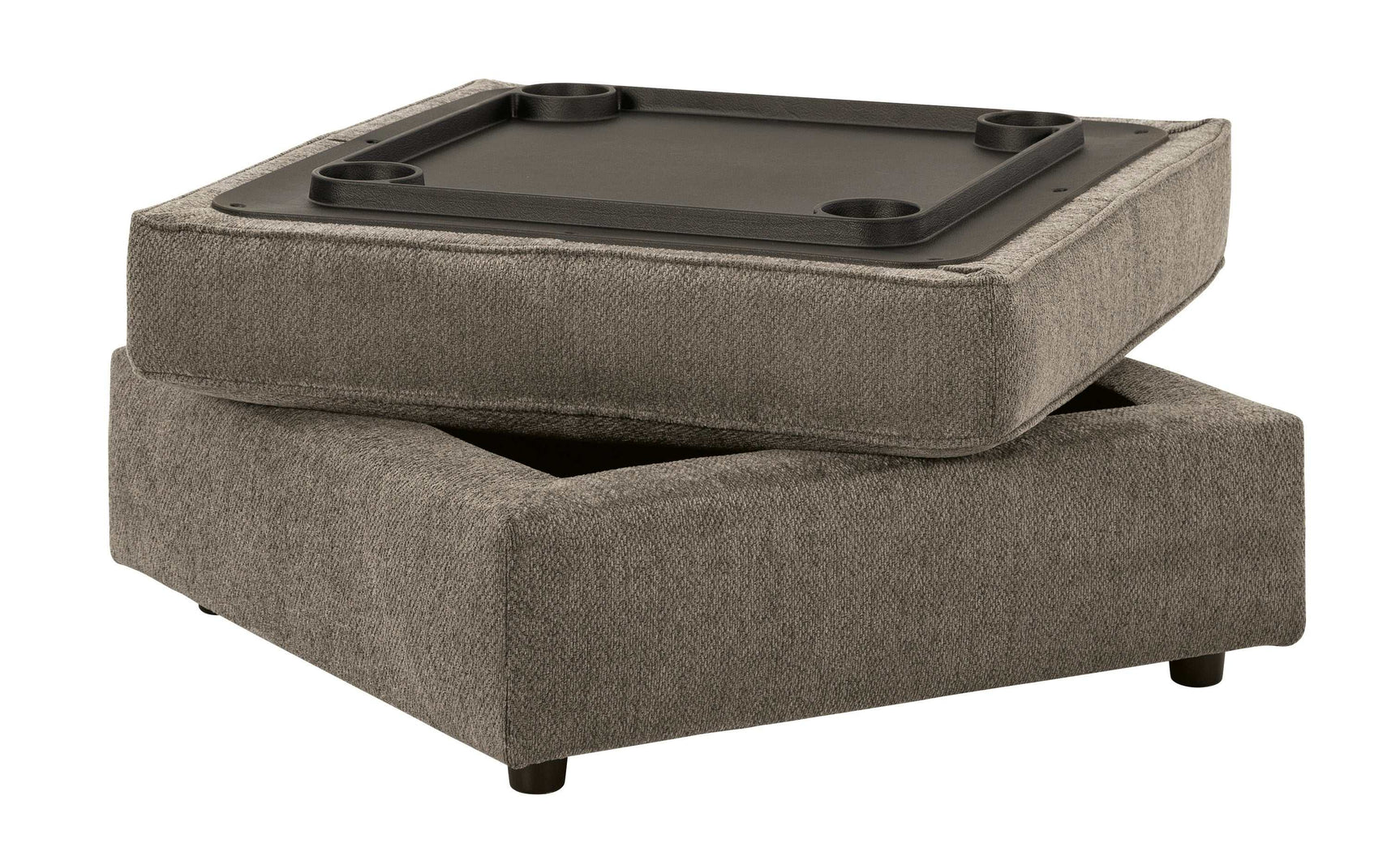 O'Phannon Putty Ottoman w/ Storage & Built-in Table Top (Online Special Price) - Ornate Home