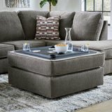 O'Phannon Putty Ottoman w/ Storage & Built-in Table Top (Online Special Price) - Ornate Home