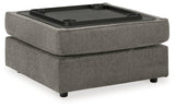 O'Phannon Putty Ottoman w/ Storage & Built-in Table Top (Online Special Price) - Ornate Home