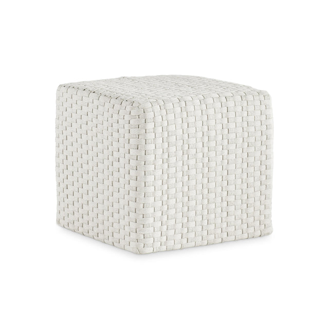Boca White Outdoor Ottoman