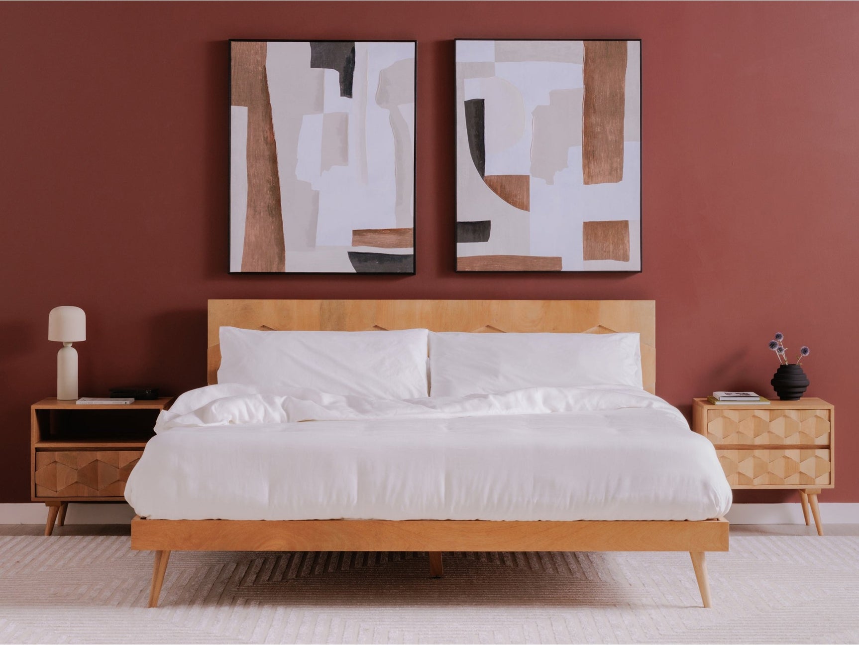 O2 Natural Queen Bed - Ornate Home