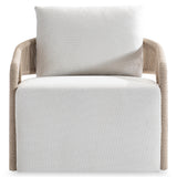 Trellis Beige Outdoor Swivel Chair