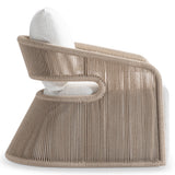 Trellis Beige Outdoor Swivel Chair