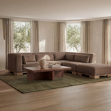 June Dark Brown Ottoman