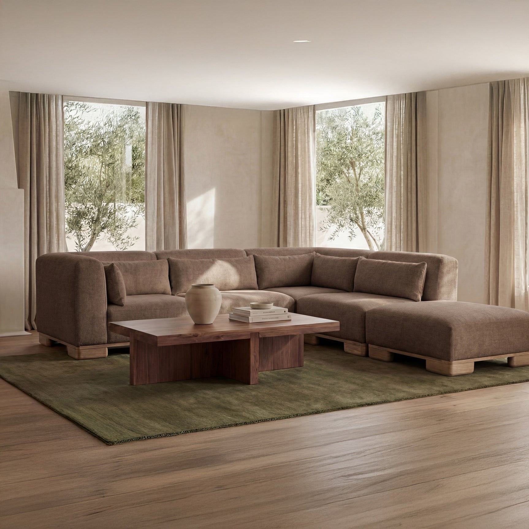 June Dark Brown Dream Modular Sectional