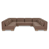 June Dark Brown U Shaped Modular Sectional