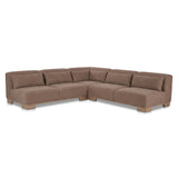 June Dark Brown Corner Modular Sectional