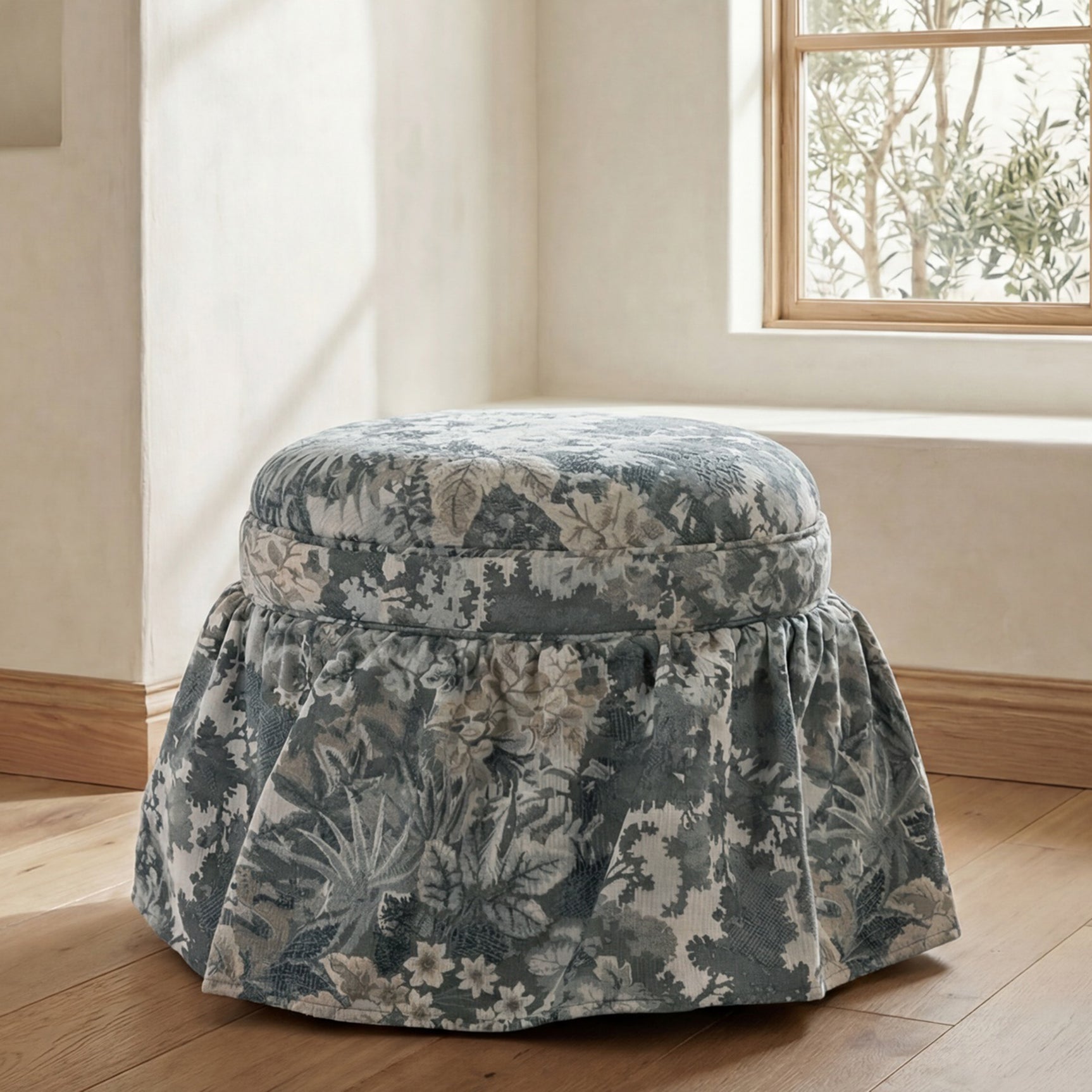 Heidi Tapestry Storage Ottoman