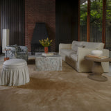 Heidi Beige Stripe Storage Ottoman