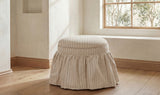 Heidi Beige Stripe Storage Ottoman