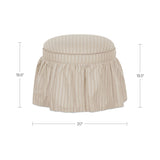 Heidi Beige Stripe Storage Ottoman
