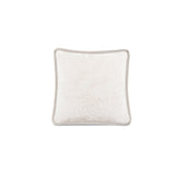 Carr Cream Faux Fur 25-in Cushion