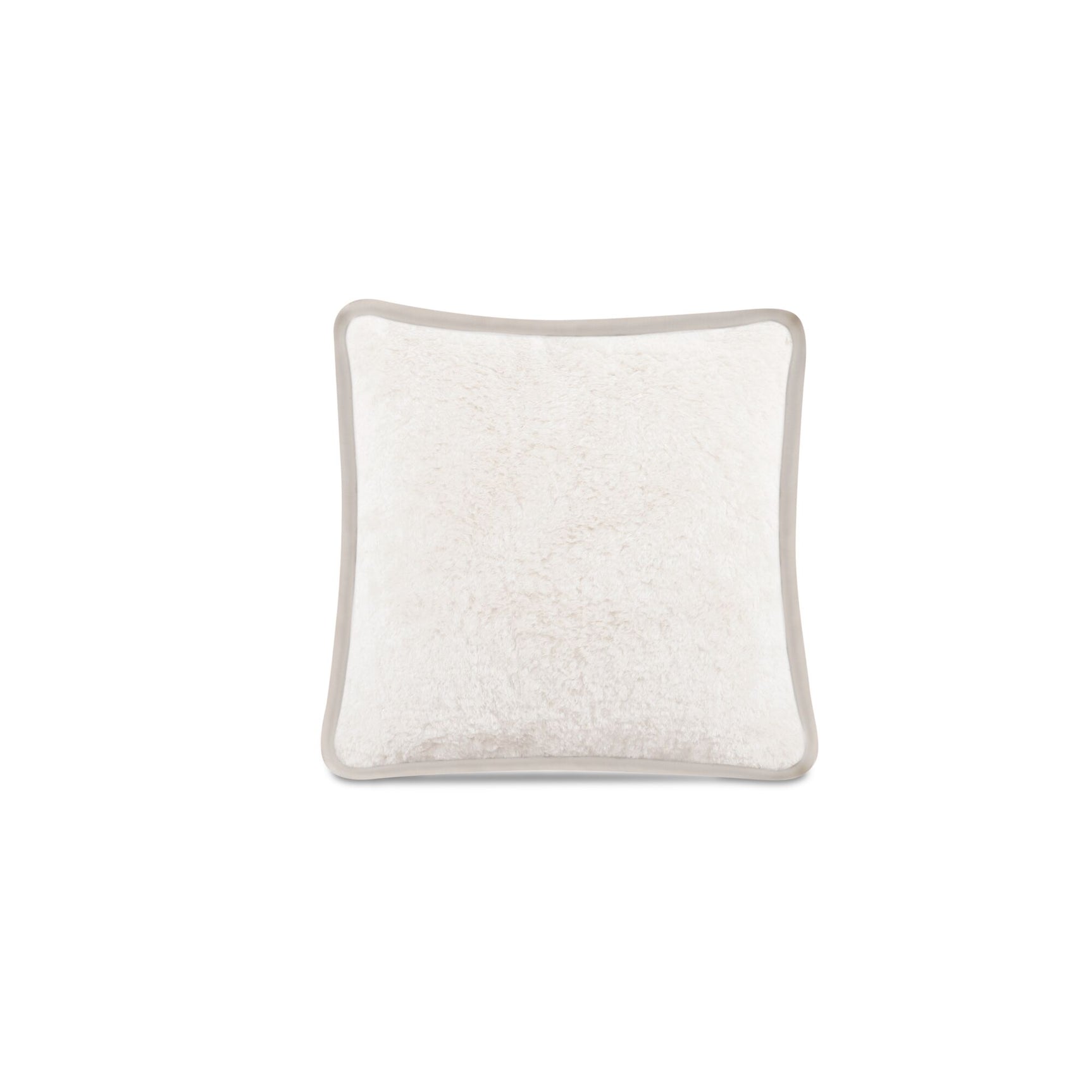 Carr Cream Faux Fur 20-in Cushion