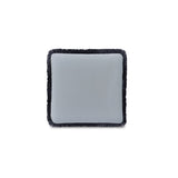 Yasmin Light Blue Faux Mohair Square Cushion