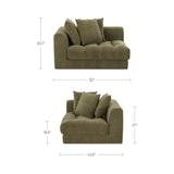Davie Olive Left Arm Facing Chair