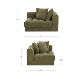 Davie Olive Right Arm Facing Chair