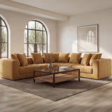 Davie Golden Yellow Corner Chair