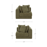 Davie Olive Corner Chair