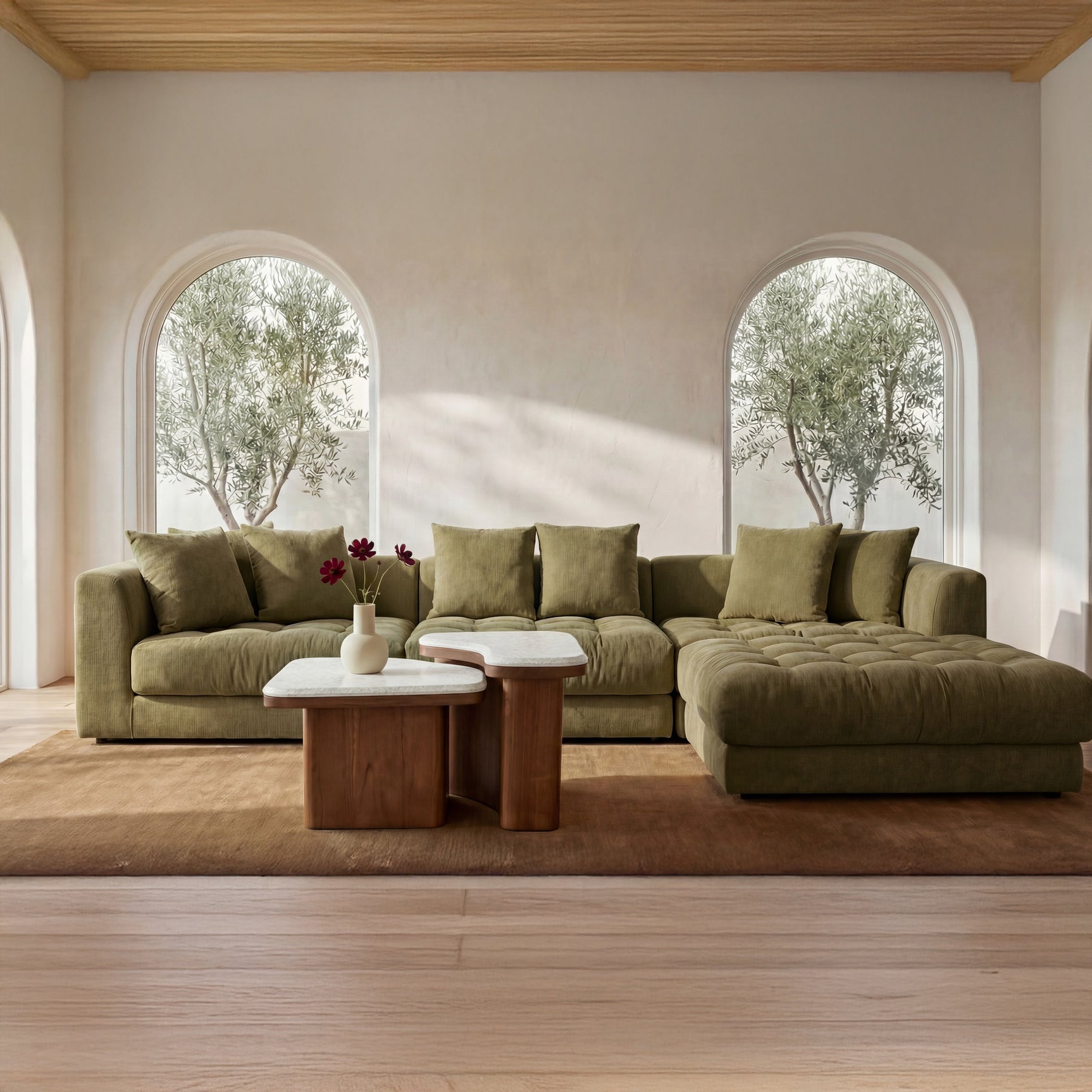 Davie Olive Slipper Chair