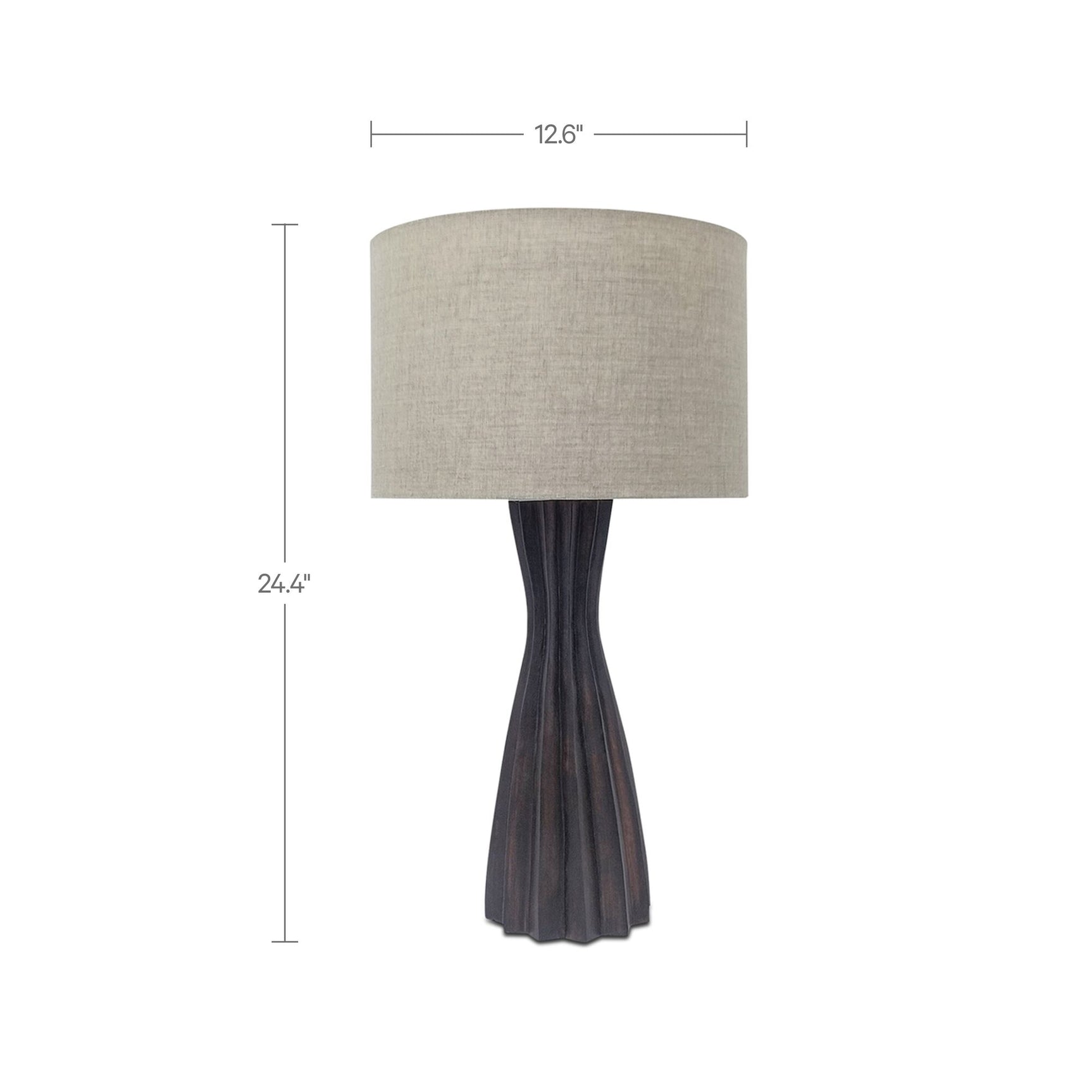 Sabrina Dark Brown/Natural Table Lamp