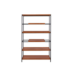 Oaken Honey Oak & Black Bookshelf - Ornate Home