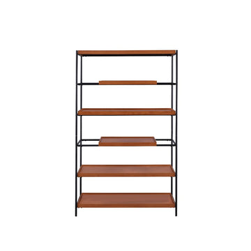 Oaken Honey Oak & Black Bookshelf - Ornate Home