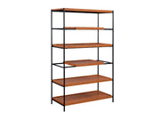 Oaken Honey Oak & Black Bookshelf - Ornate Home