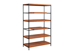 Oaken Honey Oak & Black Bookshelf - Ornate Home