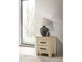 Oakglen Weathered Oak 2-drawer Nightstand Bedside Table - Ornate Home