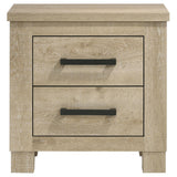 Oakglen Weathered Oak 2-drawer Nightstand Bedside Table - Ornate Home