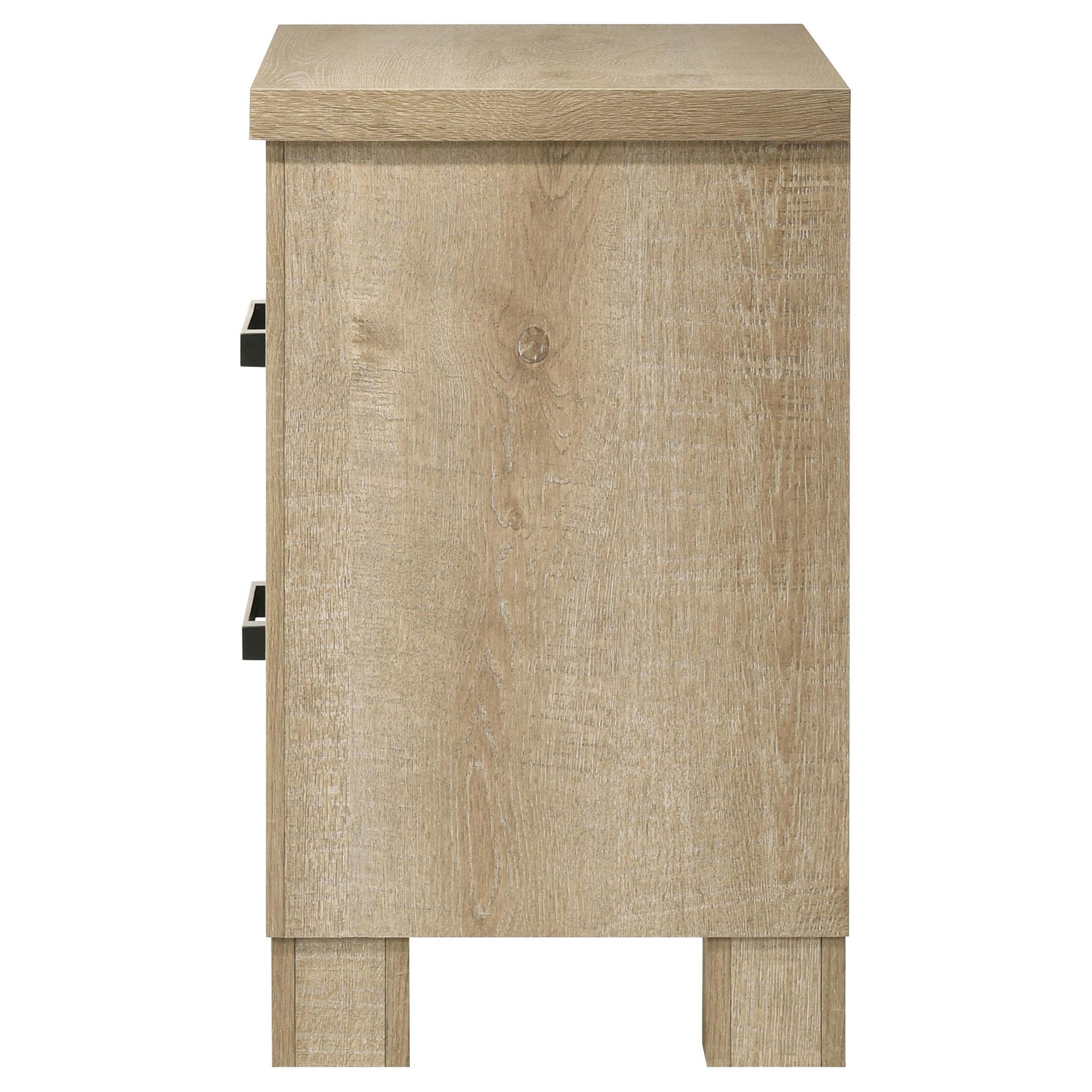 Oakglen Weathered Oak 2-drawer Nightstand Bedside Table - Ornate Home