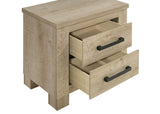 Oakglen Weathered Oak 2-drawer Nightstand Bedside Table - Ornate Home