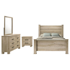Oakglen Weathered Oak 4-piece Queen Bedroom Set - Ornate Home