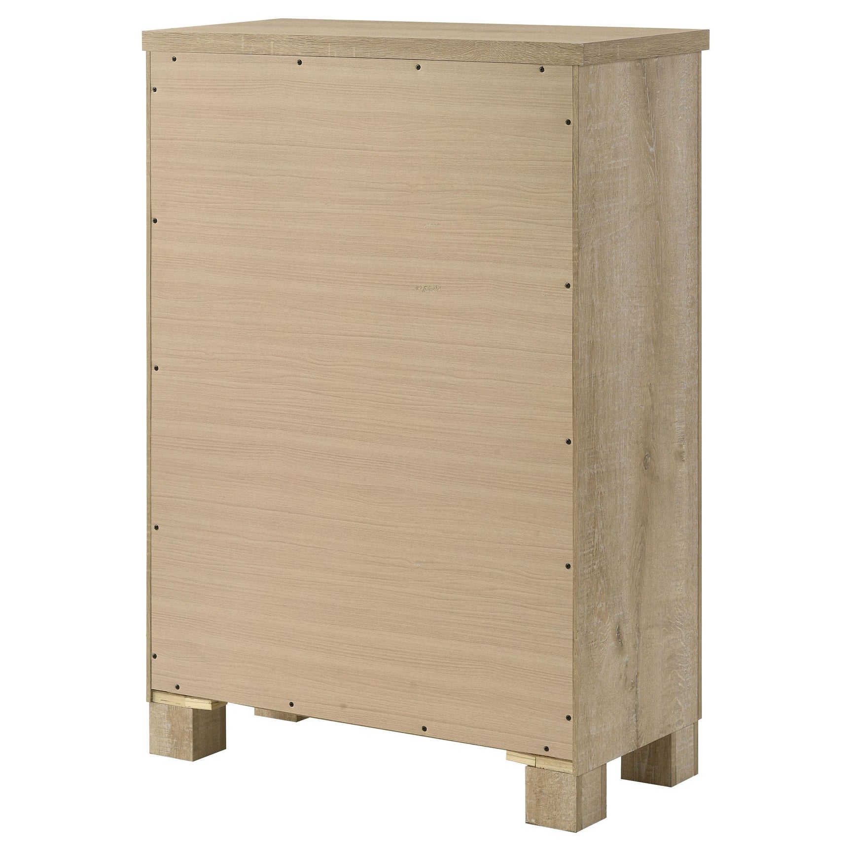 Oakglen Weathered Oak 5-drawer Bedroom Chest of Drawers - Ornate Home