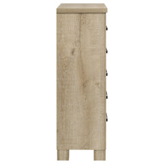 Oakglen Weathered Oak 5-drawer Bedroom Chest of Drawers - Ornate Home