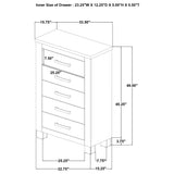 Oakglen Weathered Oak 5-drawer Bedroom Chest of Drawers - Ornate Home