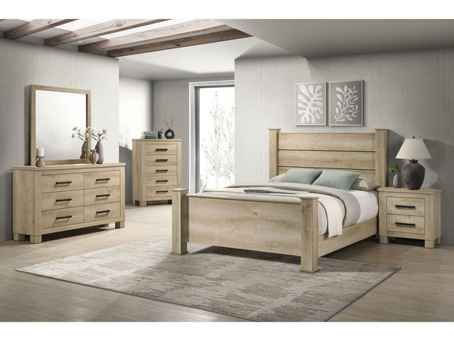 Oakglen Weathered Oak 5-piece Eastern King Bedroom Set - Ornate Home
