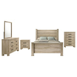 Oakglen Weathered Oak 5-piece Eastern King Bedroom Set - Ornate Home