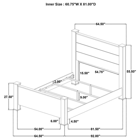 Oakglen Weathered Oak 5-piece Queen Bedroom Set - Ornate Home
