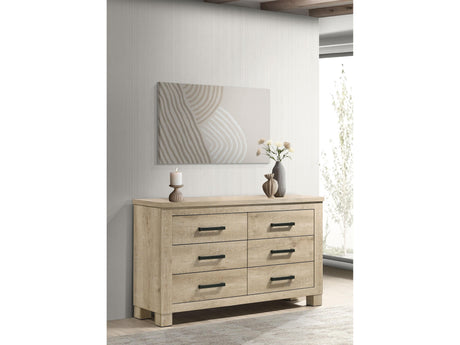 Oakglen Weathered Oak 6-drawer Bedroom Dresser - Ornate Home