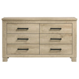 Oakglen Weathered Oak 6-drawer Bedroom Dresser - Ornate Home